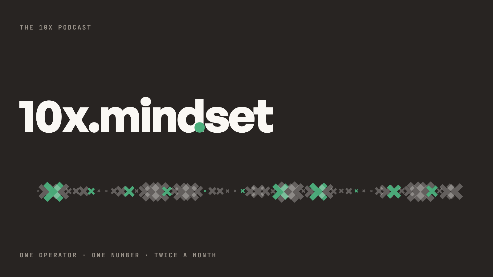 10x.mindset cover: the × waveform on ink